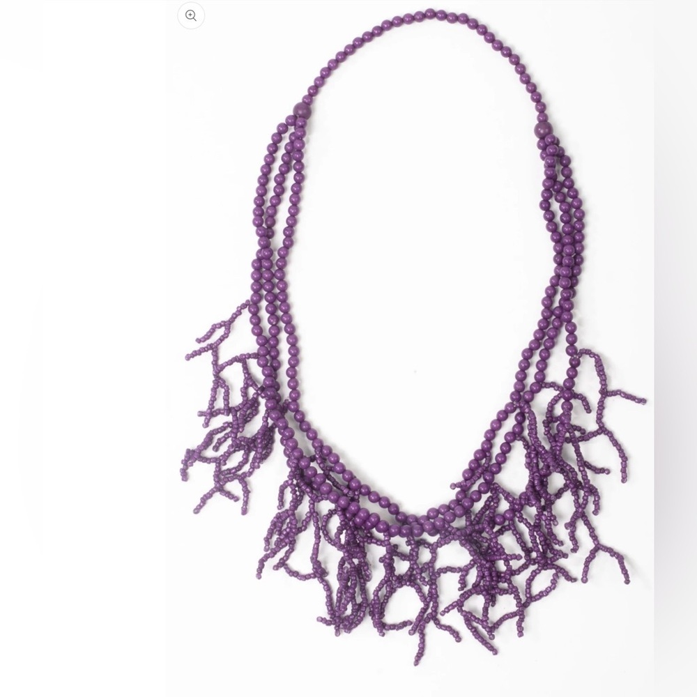 Antica Sartoria 3 strands Elegant Purple Beaded Necklace NWT